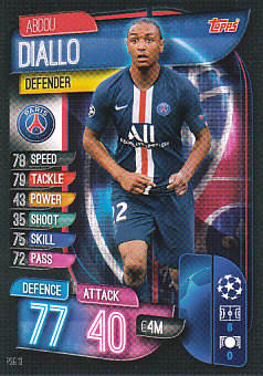 Abdou Diallo Paris Saint-Germain 2019/20 Topps Match Attax CL #PSG13